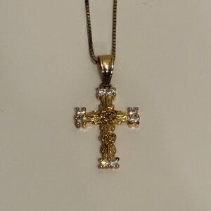 The M Jewelers NY Multi Bezel Cross Necklace